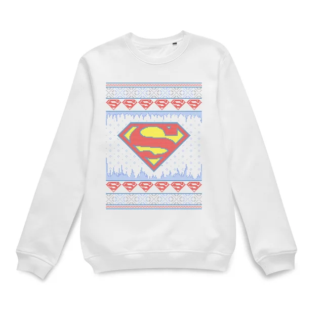 DC Supergirl Knit Christmas Jumper - White