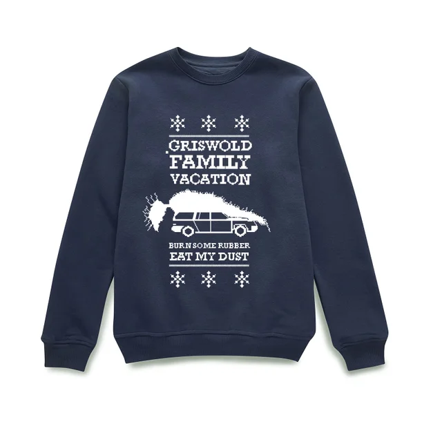 National Lampoon Griswold Vacation Ugly Knit Christmas Jumper - Navy