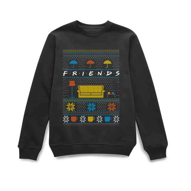 Friends Sofa Knit Christmas trui - Zwart