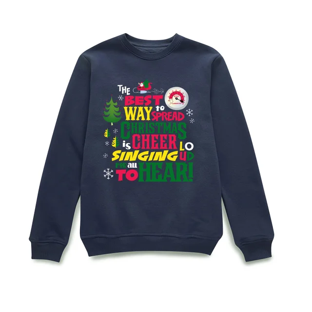 Elf Christmas Cheer Christmas Jumper - Navy