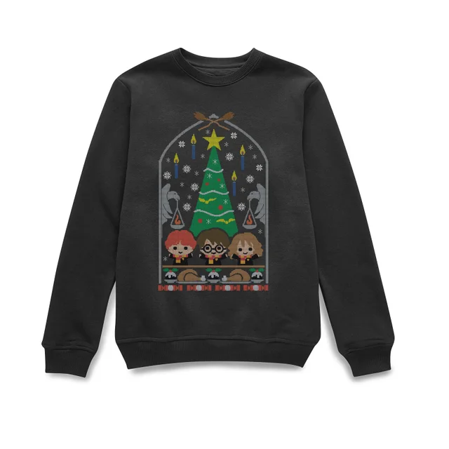 Harry Potter Hogwarts Tree kersttrui - Zwart