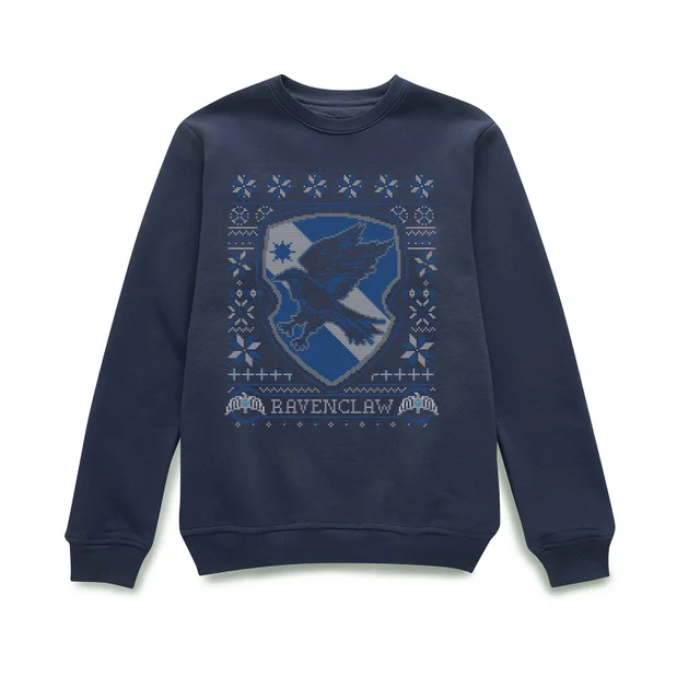 Harry Potter Ravenclaw Crest kersttrui - Navy