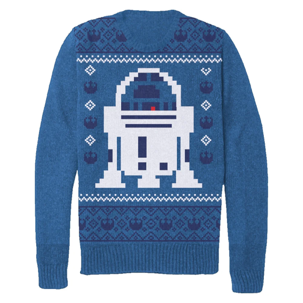 Star Wars Men's Christmas R2-D2 Knitted Jumper - Blue - S Afbeelding 1