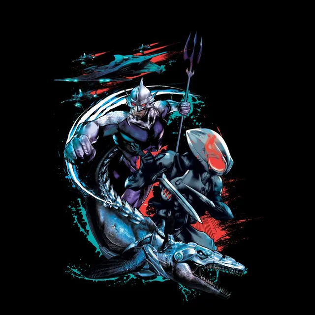Aquaman Black Manta & Ocean Master t-shirt - Zwart