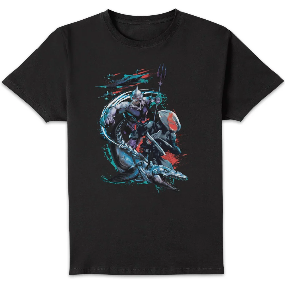 Aquaman Black Manta & Ocean Master t-shirt - Zwart - S Afbeelding 1