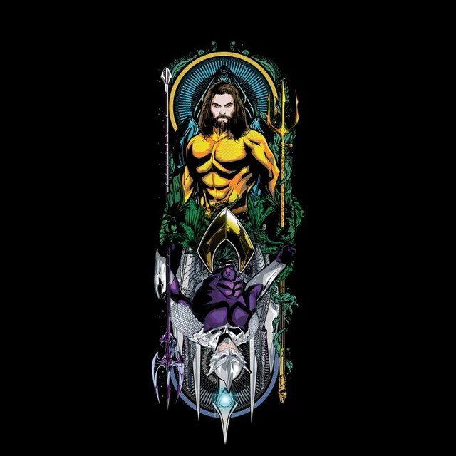 Aquaman and Ocean Master t-shirt - Zwart