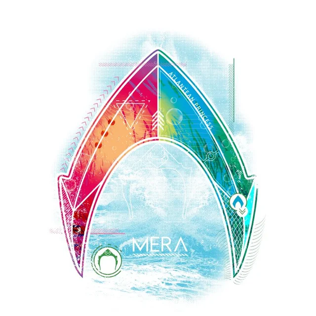 Aquaman Mera Beach Symbol t-shirt - Wit