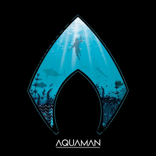 Aquaman Deep t-shirt - Zwart