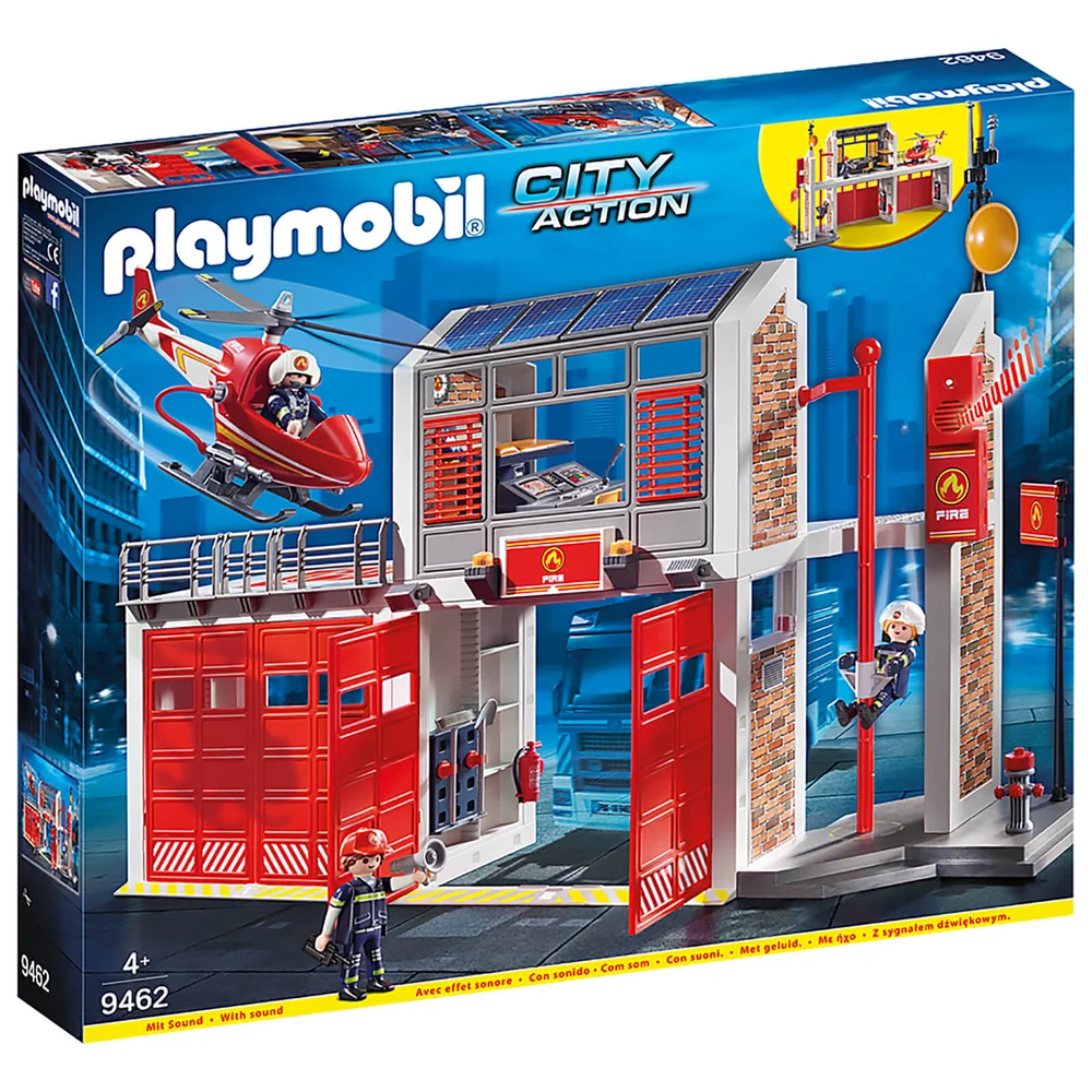 Playmobil City Action Brandweerkazerne met brandalarm (9462) Afbeelding 1