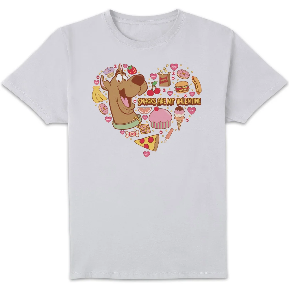 Scooby Doo Snacks Are My Valentine Men's T-Shirt - White - S Afbeelding 1