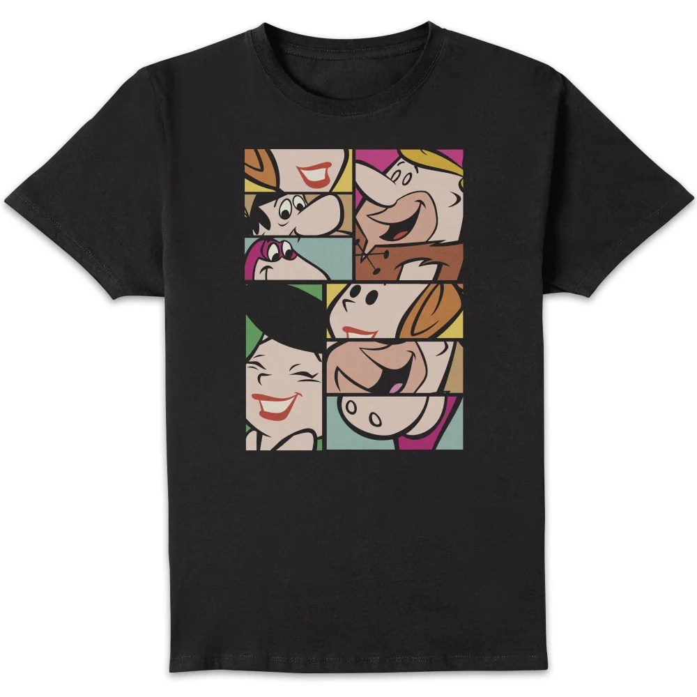 The Flintstones Cartoon Squares Men's T-Shirt - Black - S Afbeelding 1