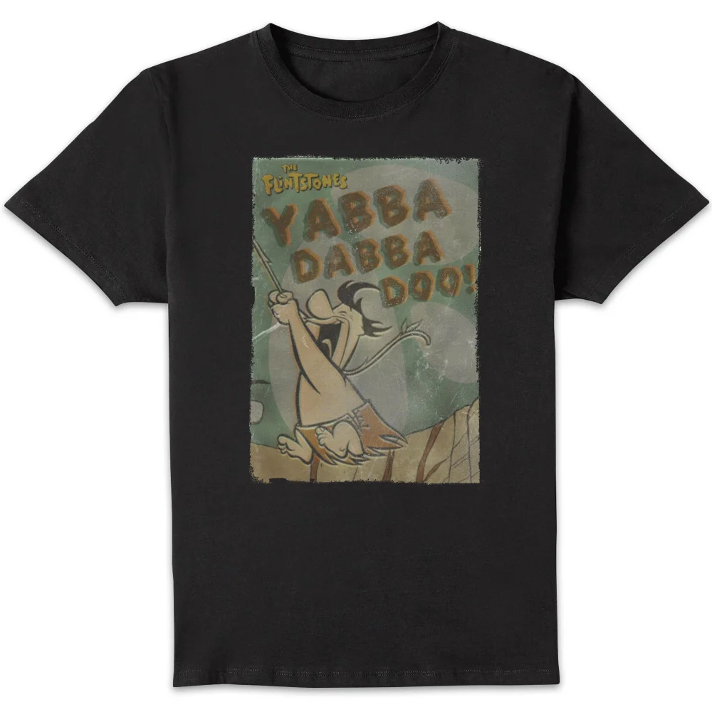 The Flintstones Yabba Dabba Doo! Men's T-Shirt - Black - S Afbeelding 1