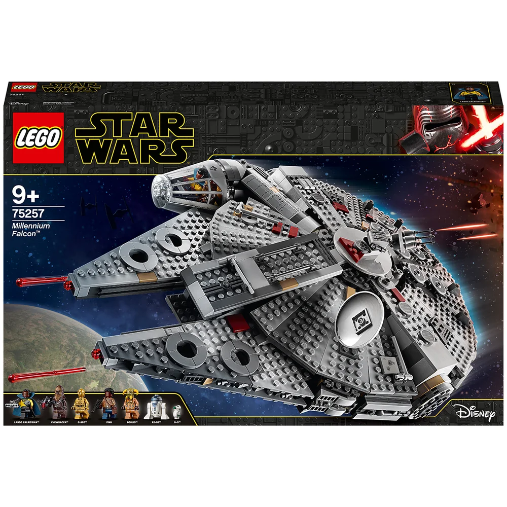 LEGO 75257 Star Wars Millennium Falcon Ruimteschip met Poppetjes van Finn en Chewbacca, The Rise of Skywalker Collectie Afbeelding 1