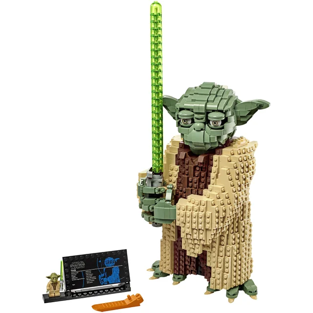 LEGO 75255 Star Wars Yoda Bouwset, Verzamelmodel met Displaystandaard, The Attack of the Clones Collectie