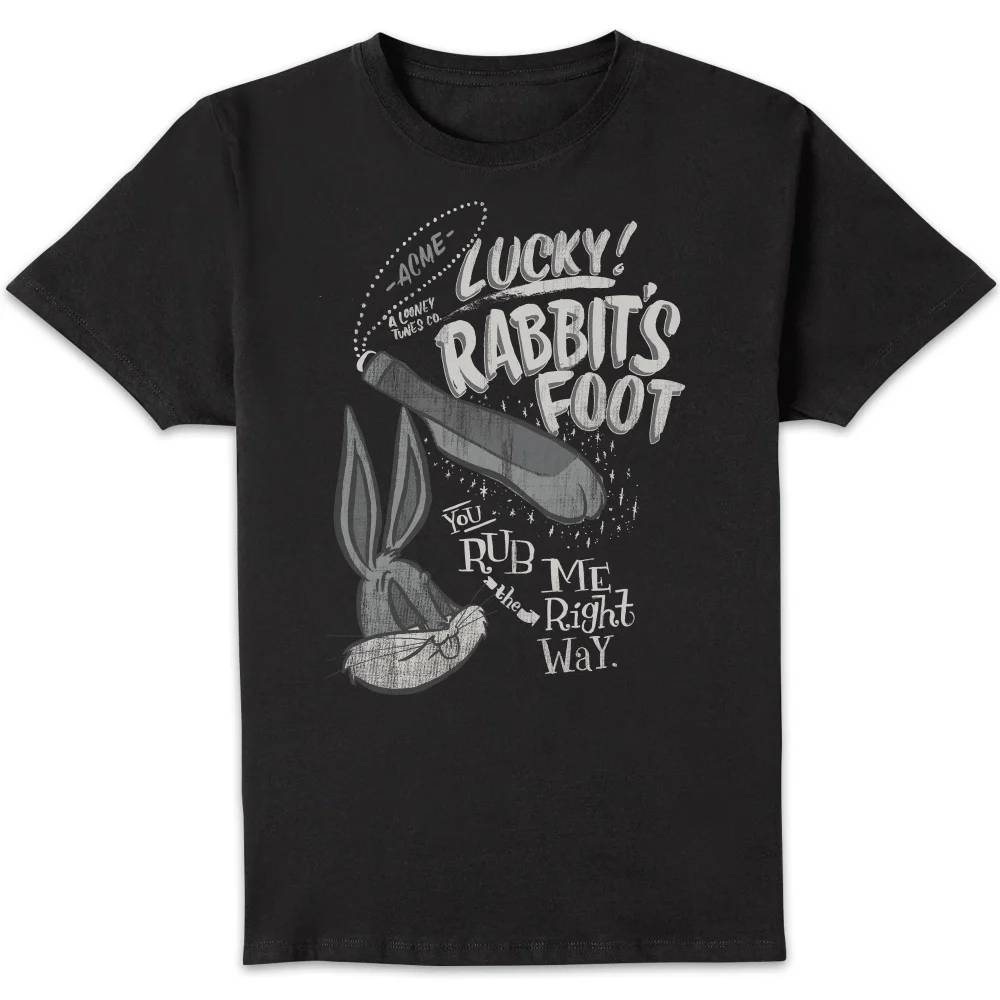 Looney Tunes ACME Lucky Rabbits Foot Men's T-Shirt - Black - S Afbeelding 1