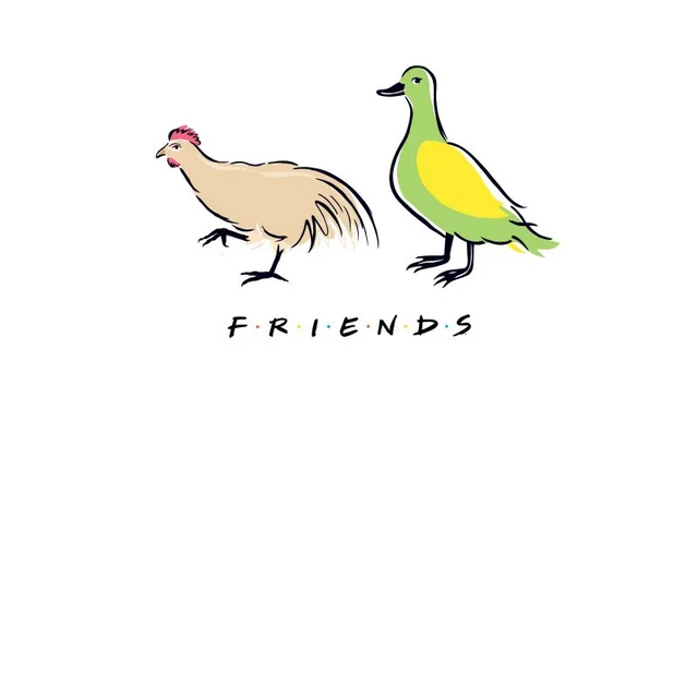 Friends The Chick And The Duck t-shirt - Wit