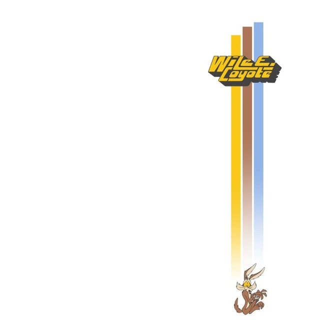 Looney Tunes Kaboom! Wile E. Coyote Retro Stripe t-shirt - Wit