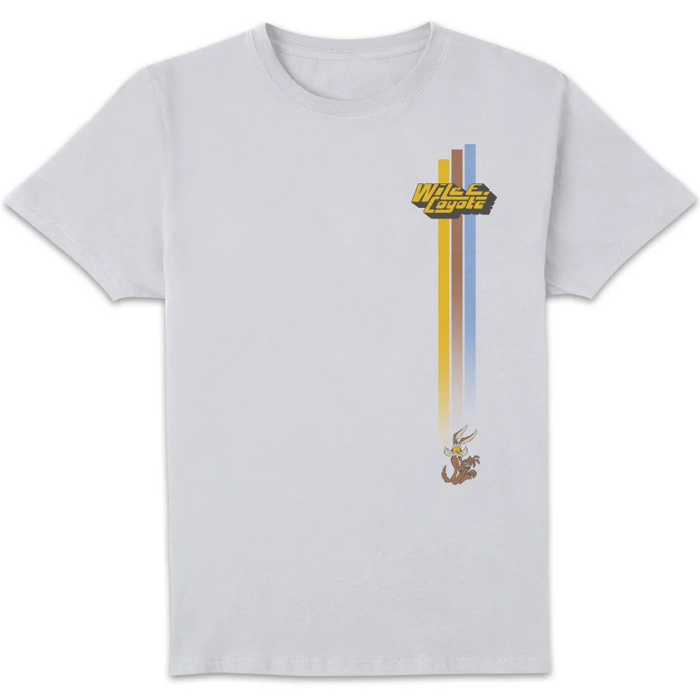 Looney Tunes Kaboom! Wile E. Coyote Retro Stripe t-shirt - Wit - S Afbeelding 1
