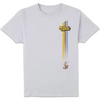 Looney Tunes Kaboom! Wile E. Coyote Retro Stripe t-shirt - Wit