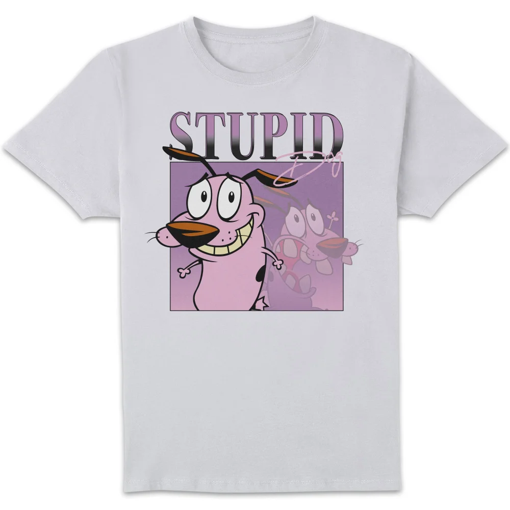 Cartoon Network Spin-Off Courage the Cowardly Dog 90s Photoshoot t-shirt - Wit - S Afbeelding 1