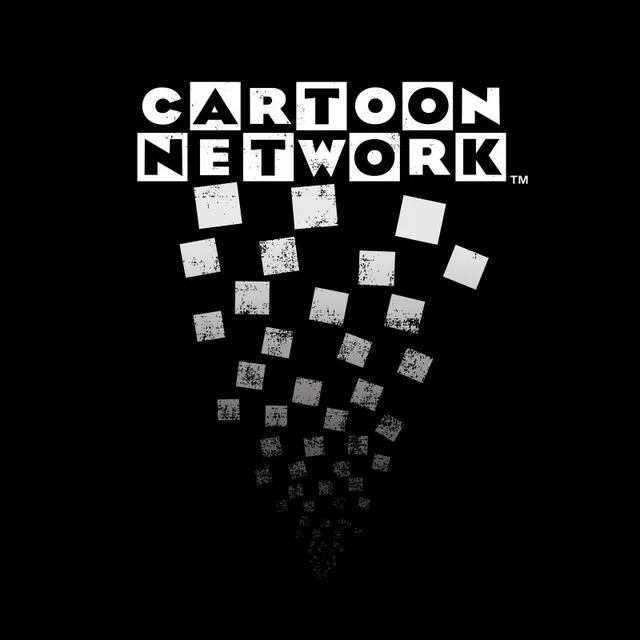 Cartoon Network Logo Fade Men's T-Shirt - Black