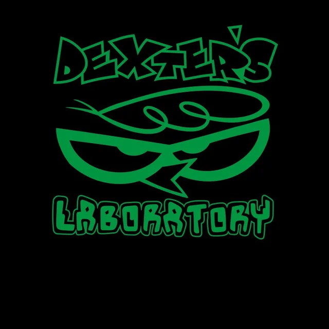 Dexters Lab Logo Men's T-Shirt - Black