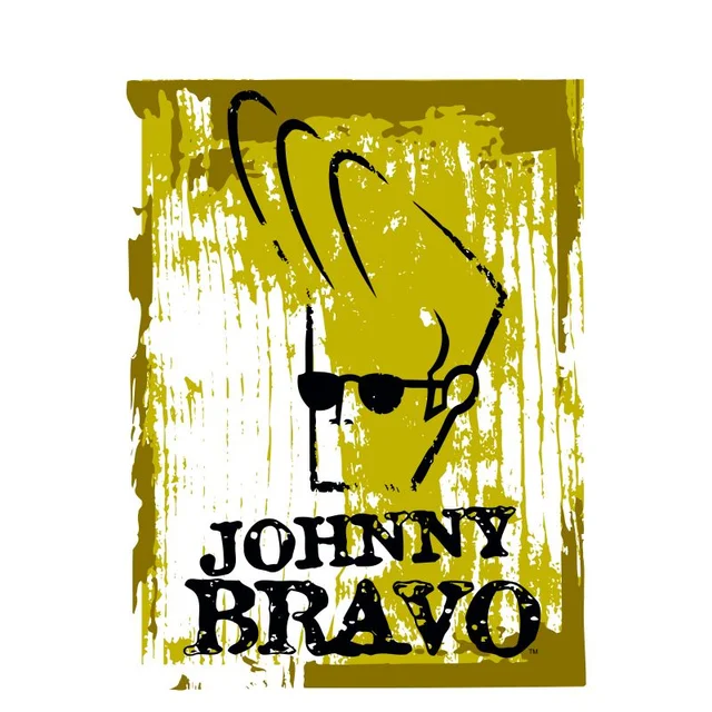 Johnny Bravo Distressed Men's T-Shirt - White