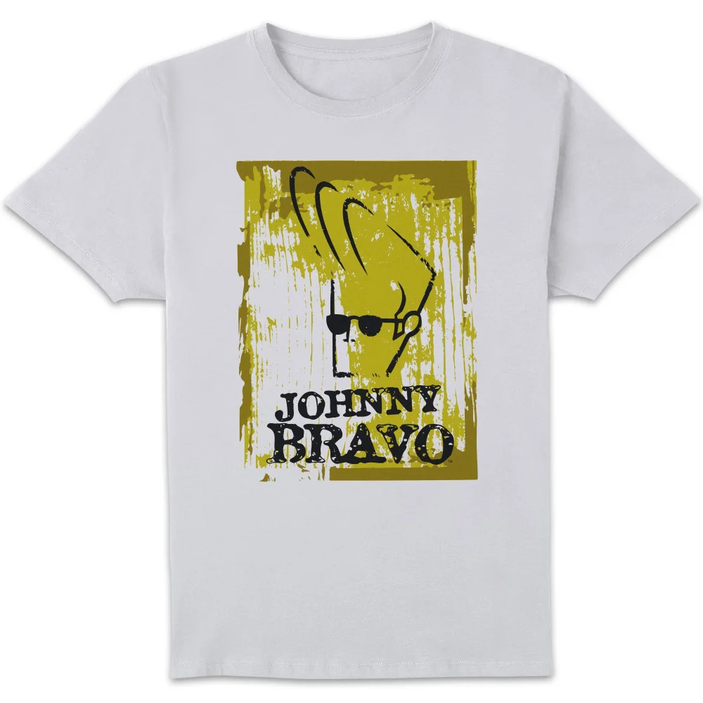 Johnny Bravo Distressed Men's T-Shirt - White - S Afbeelding 1