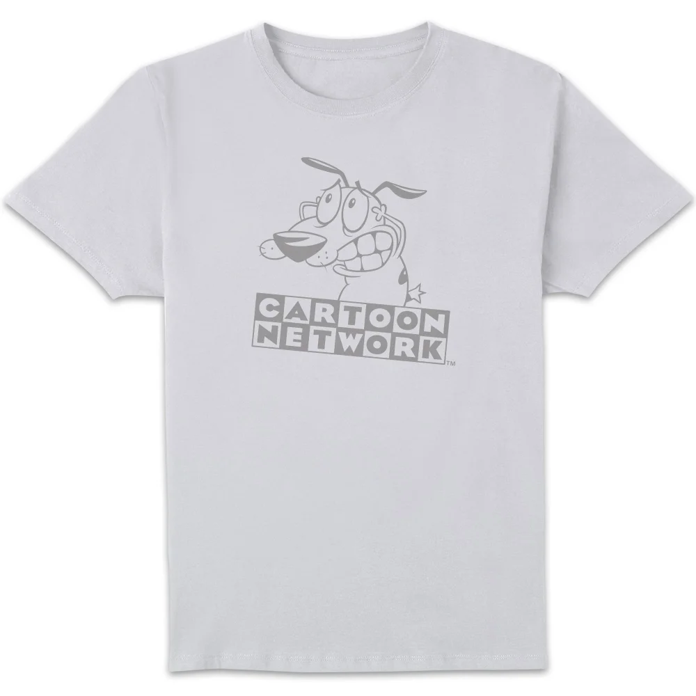 Courage The Cowardly Dog Outline Men's T-Shirt - White - S Afbeelding 1