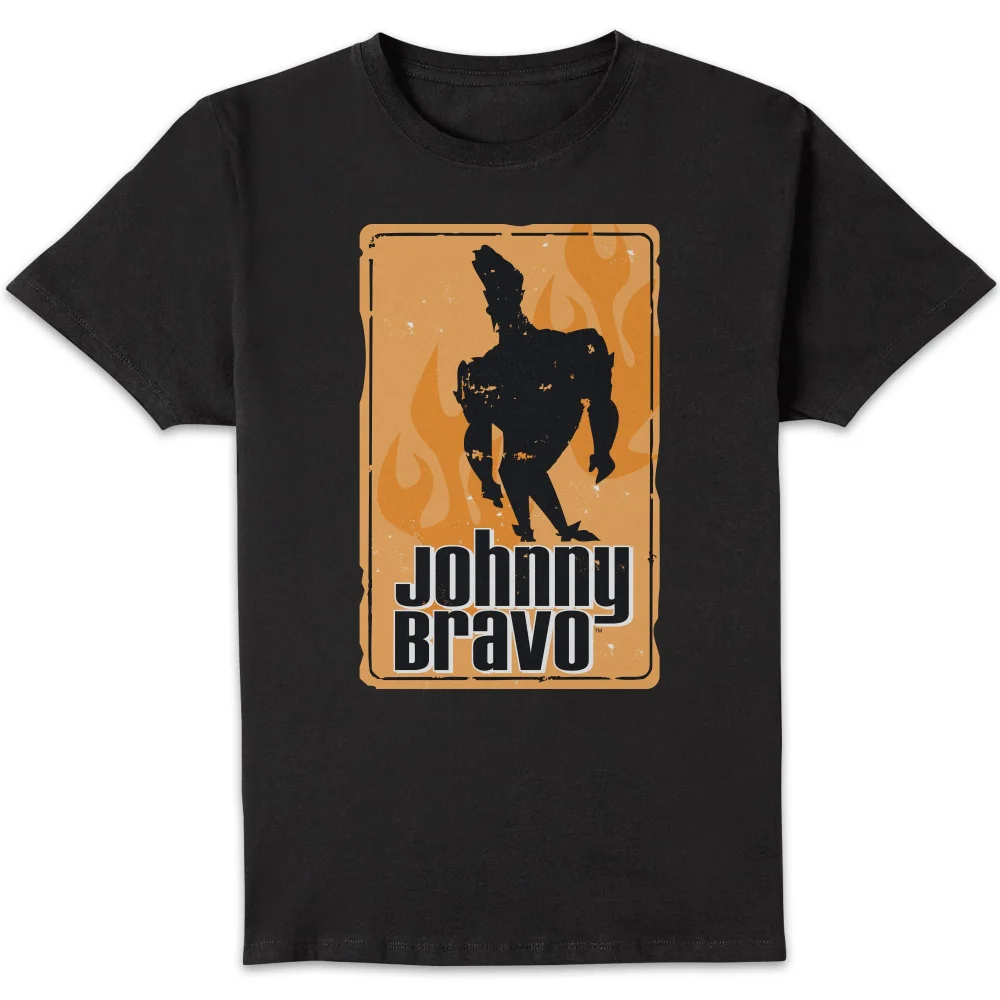 Johnny Bravo Fire Men's T-Shirt - Black - S Afbeelding 1