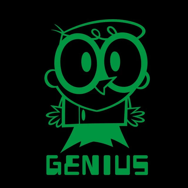 Dexters Lab Green Genius Men's T-Shirt - Black
