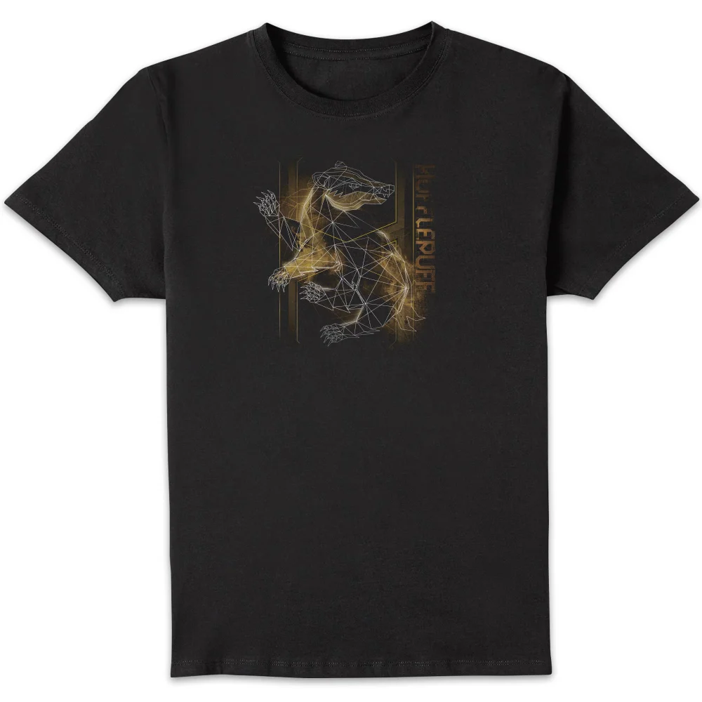 Harry Potter Hufflepuff Geometric t-shirt - Zwart - S Afbeelding 1