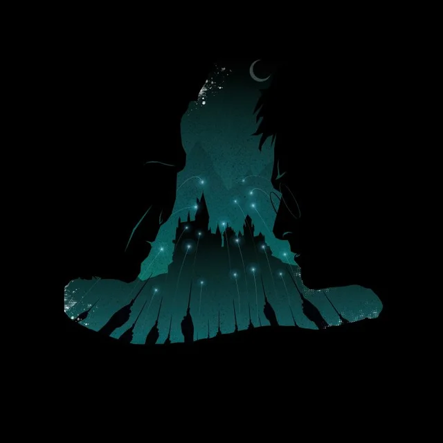 Harry Potter Sorting Hat Silhouet t-shirt - Zwart