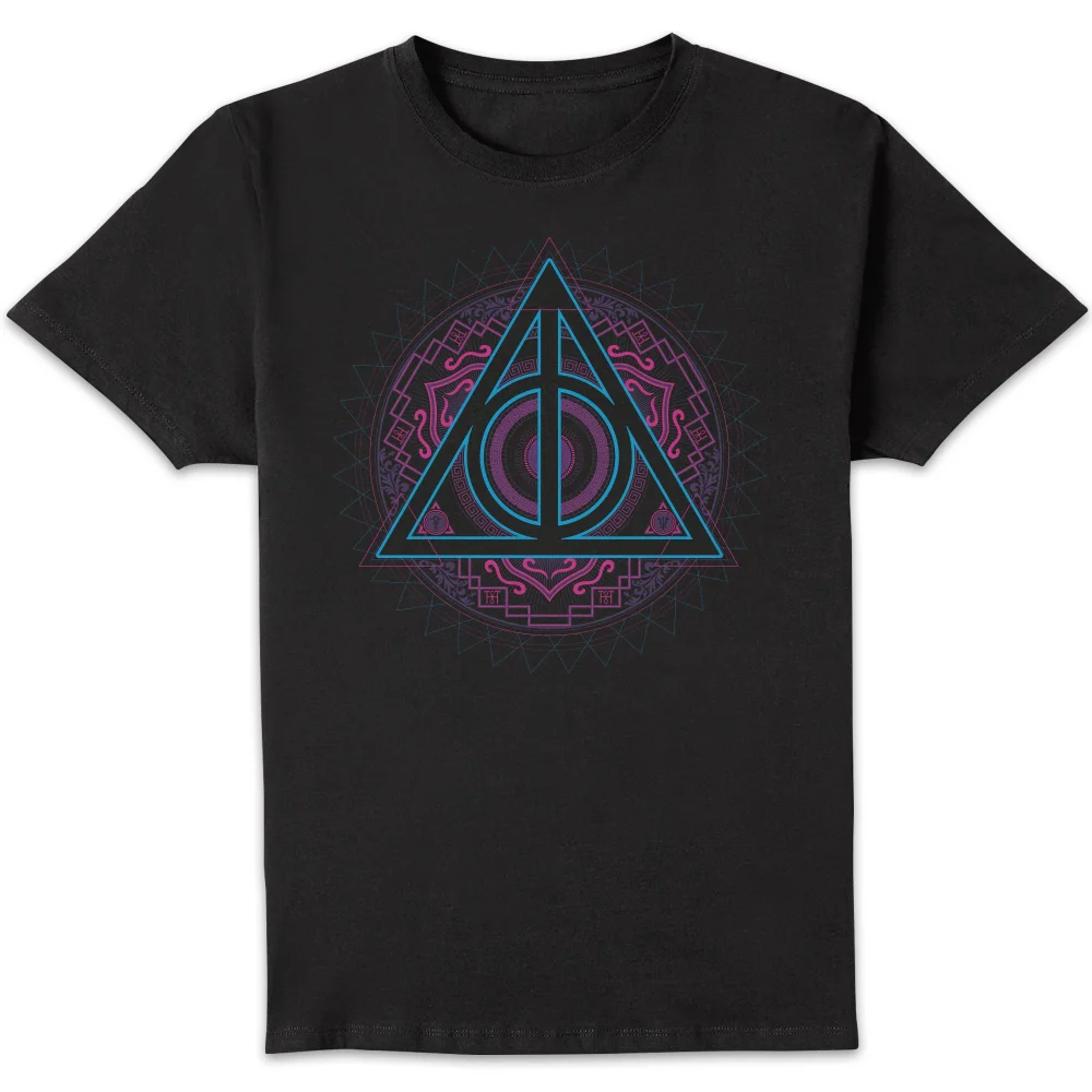 Harry Potter Deathly Hallows Neon t-shirt - Zwart - S Afbeelding 1