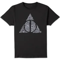 Harry Potter Deathly Hallows Text t-shirt - Zwart - undefined undefined