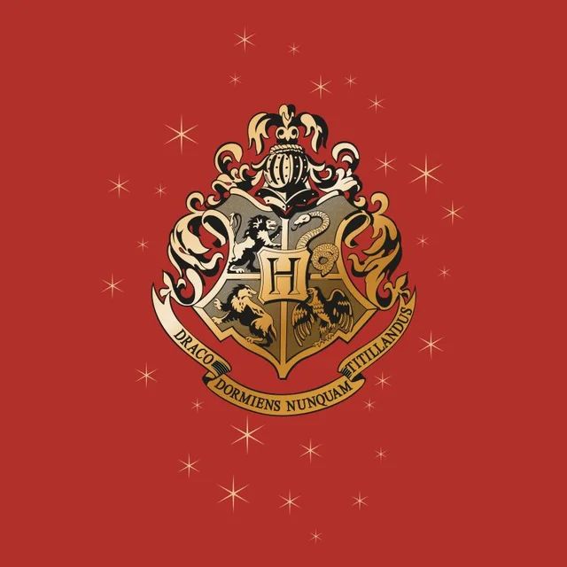 Harry Potter Star Hogwarts Gold Crest t-shirt - Rood