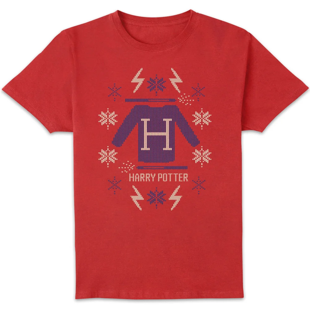 Harry Potter Christmas Sweater t-shirt - Rood - S Afbeelding 1