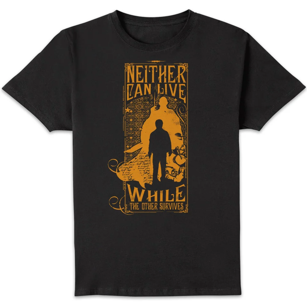 Harry Potter Neither Can Live t-shirt - Zwart - S Afbeelding 1