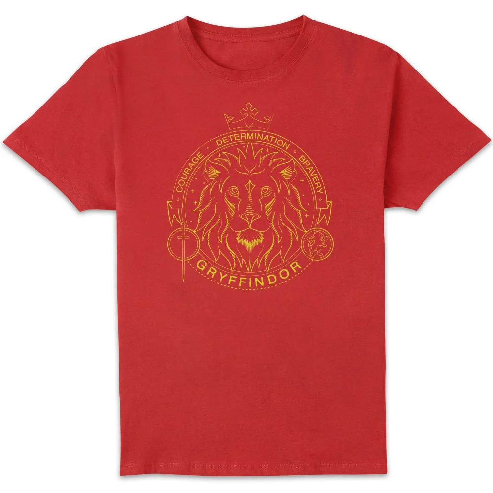 Harry Potter Gryffindor Lion Badge t-shirt - Rood - S Afbeelding 1