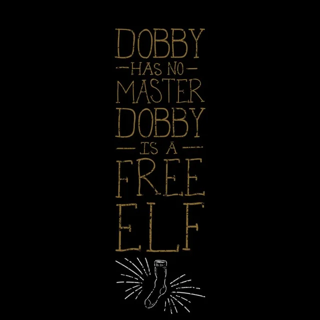 Harry Potter Dobby Is A Free Elf t-shirt - Zwart