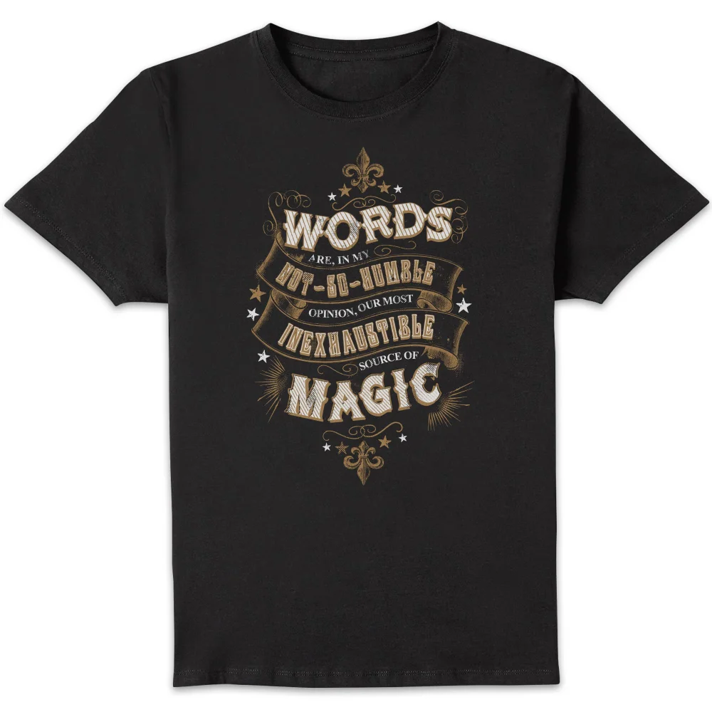 Harry Potter Words Are, In My Not So Humble Opinion t-shirt - Zwart - S Afbeelding 1