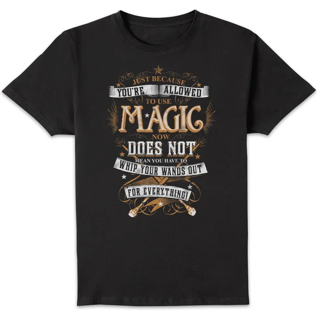 Harry Potter Whip Your Wands Out t-shirt - Zwart