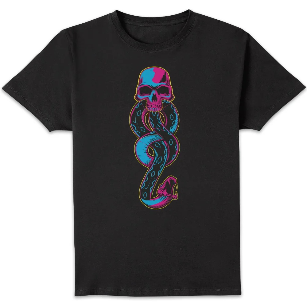Harry Potter Dark Mark Neon t-shirt - Zwart - S Afbeelding 1