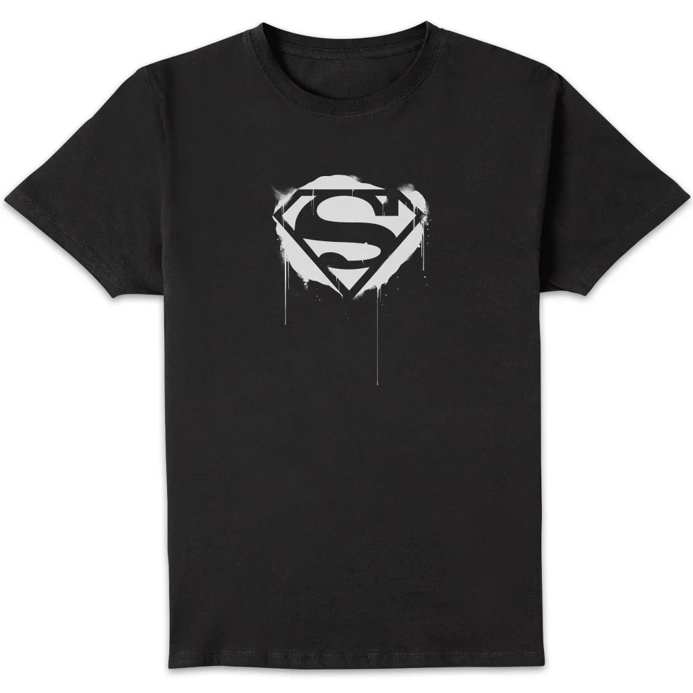 Justice League Graffiti Superman Men's T-Shirt - Black - S Afbeelding 1