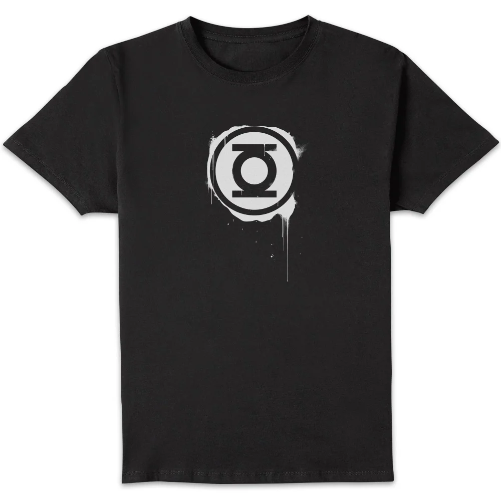 Justice League Graffiti Green Lantern Men's T-Shirt - Black - S Afbeelding 1