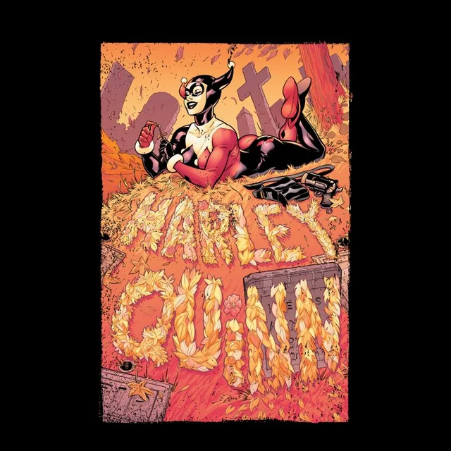 Batman Harley Quinn Cover Men's T-Shirt - Black