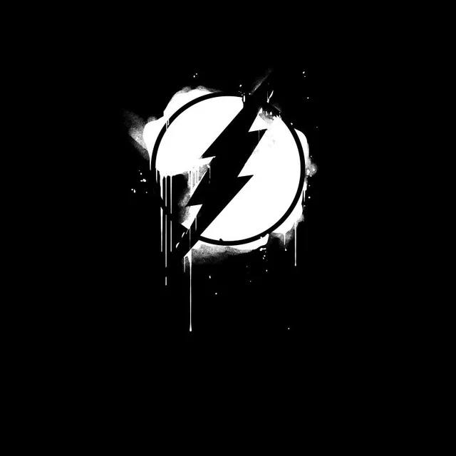 Justice League Graffiti The Flash Men's T-Shirt - Black