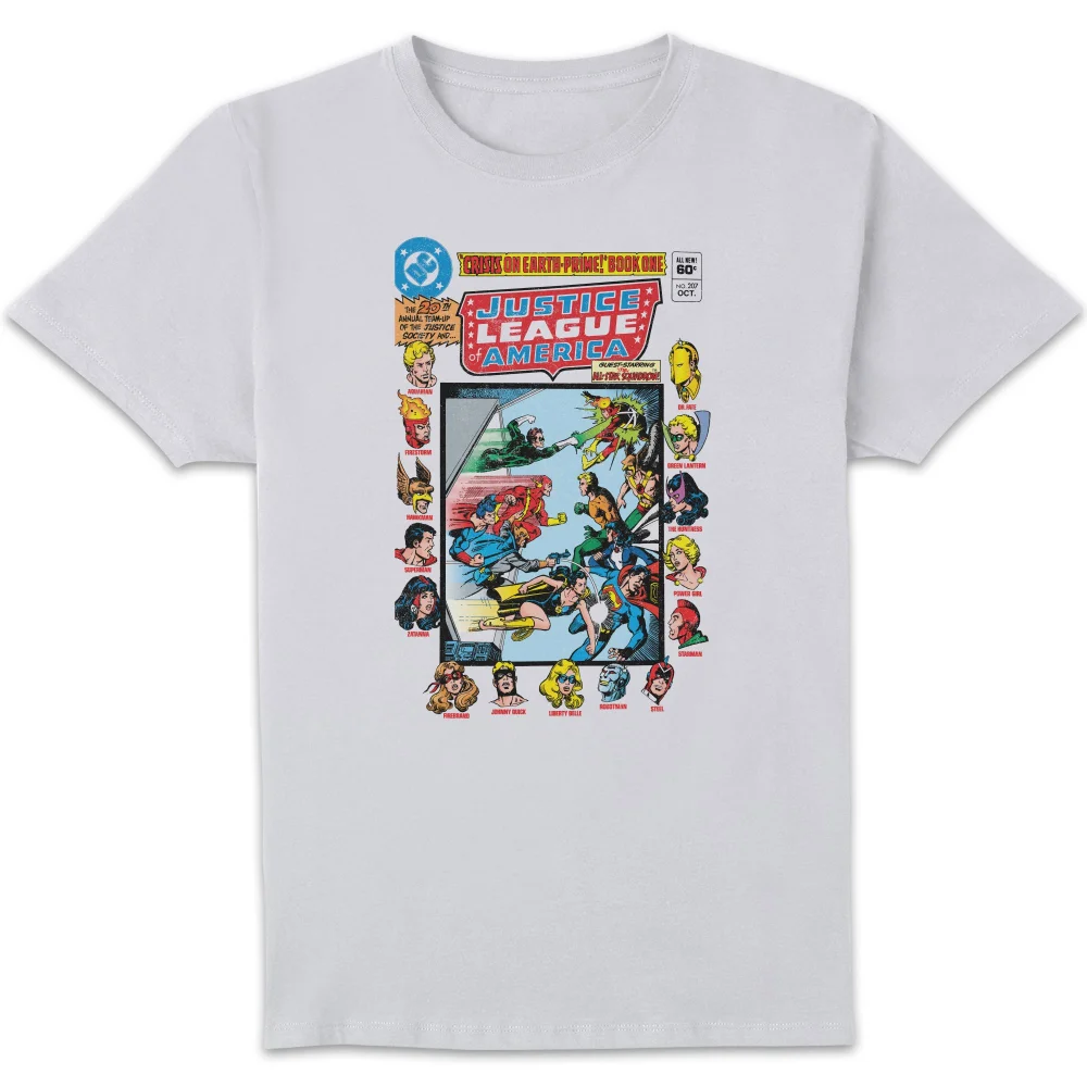 Justice League Crisis On Earth-Prime Cover Men's T-Shirt - White - S Afbeelding 1