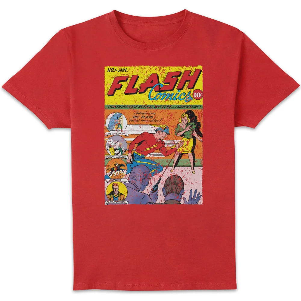Justice League The Flash Issue One Men's T-Shirt - Red - S Afbeelding 1
