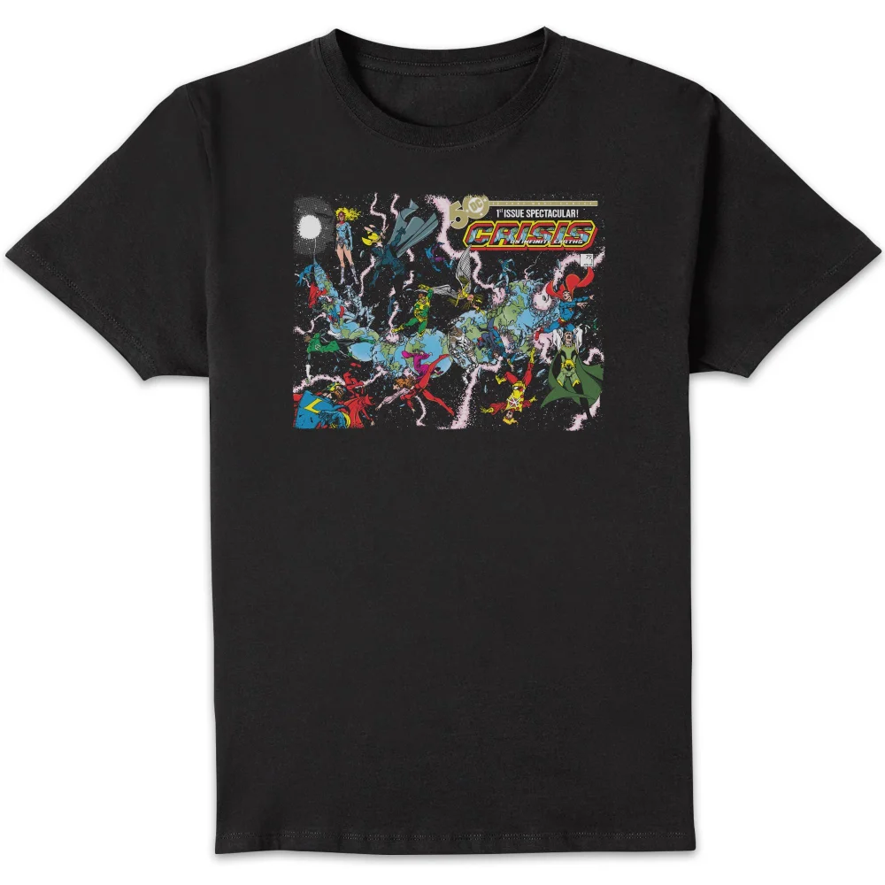 Justice League Crisis On Infinite Earths Cover Men's T-Shirt - Black - S Afbeelding 1
